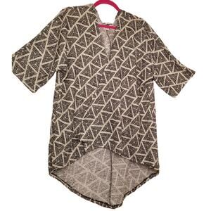 LuLaRoe Sweater Cardigan Shrug Front Waterfall Kimono Style Sleeves Size S